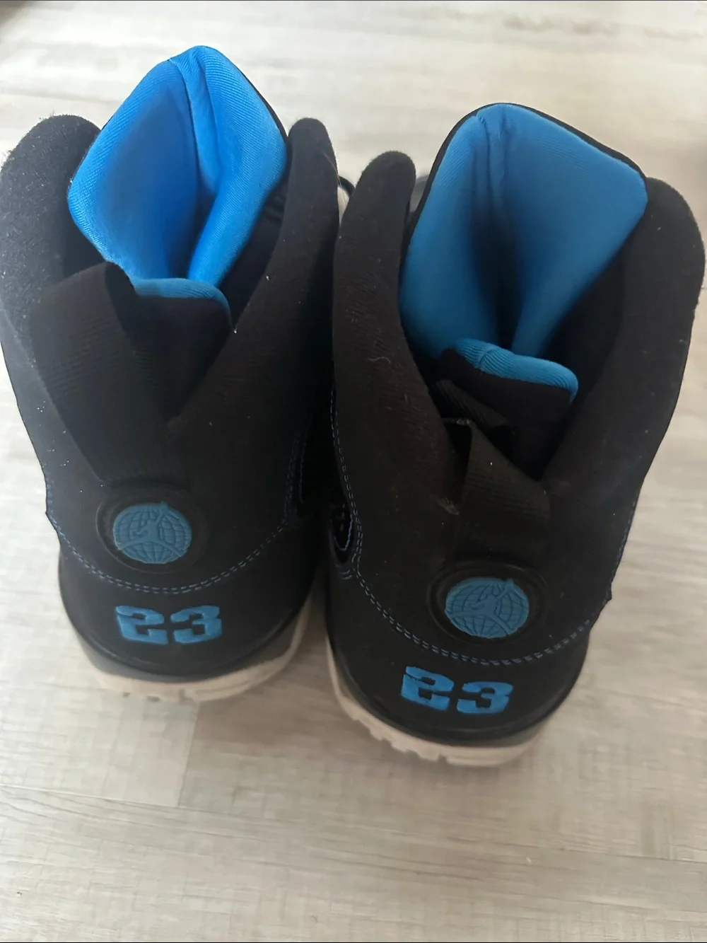 Jordan Black and Blue High-Top Boots